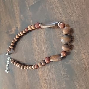 Wood Bead Choker,